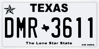 TX license plate DMR3611