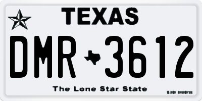 TX license plate DMR3612
