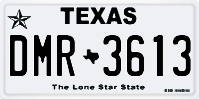 TX license plate DMR3613