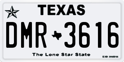 TX license plate DMR3616