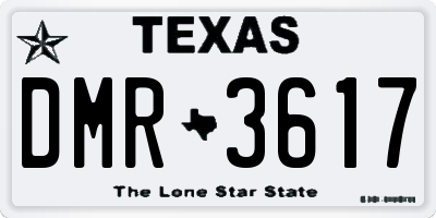 TX license plate DMR3617