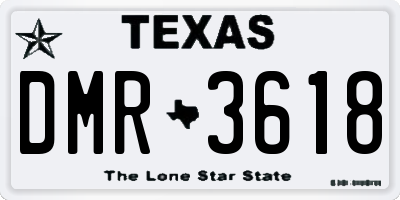TX license plate DMR3618