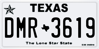 TX license plate DMR3619