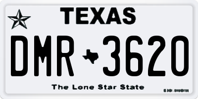 TX license plate DMR3620