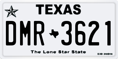 TX license plate DMR3621