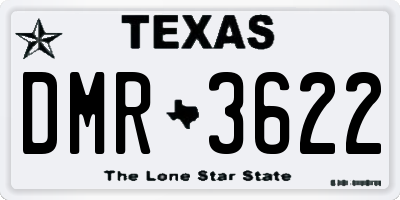 TX license plate DMR3622