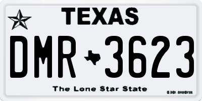 TX license plate DMR3623