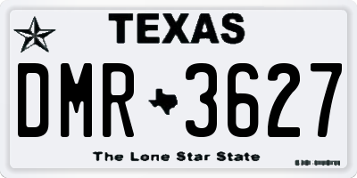 TX license plate DMR3627