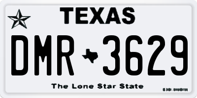 TX license plate DMR3629
