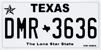 TX license plate DMR3636