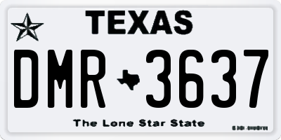 TX license plate DMR3637