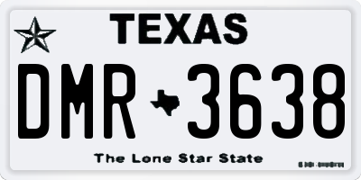 TX license plate DMR3638