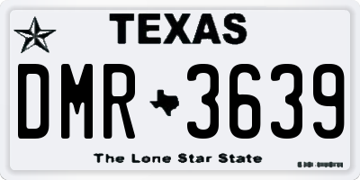 TX license plate DMR3639