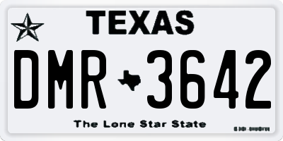 TX license plate DMR3642