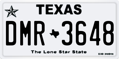 TX license plate DMR3648