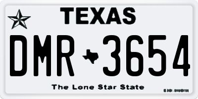 TX license plate DMR3654