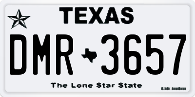 TX license plate DMR3657