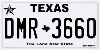 TX license plate DMR3660