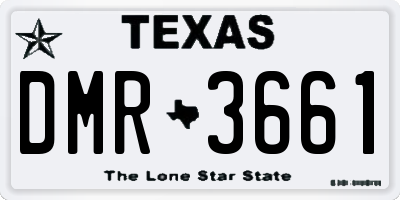 TX license plate DMR3661