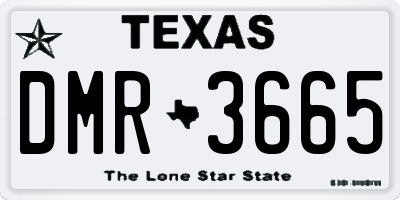 TX license plate DMR3665