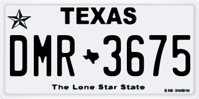 TX license plate DMR3675