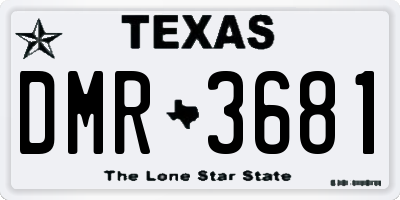 TX license plate DMR3681
