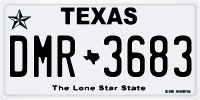 TX license plate DMR3683