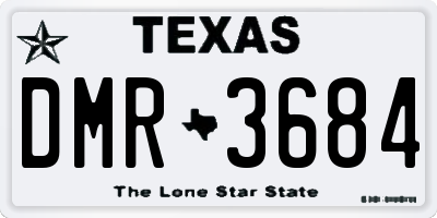 TX license plate DMR3684