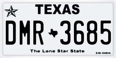 TX license plate DMR3685