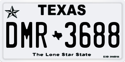 TX license plate DMR3688