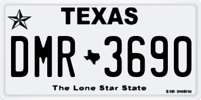 TX license plate DMR3690