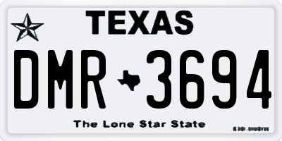 TX license plate DMR3694