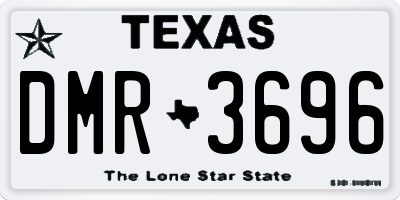 TX license plate DMR3696