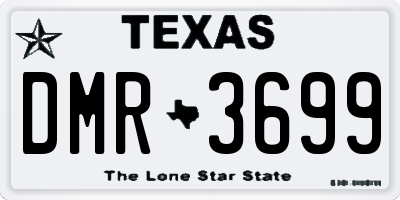 TX license plate DMR3699