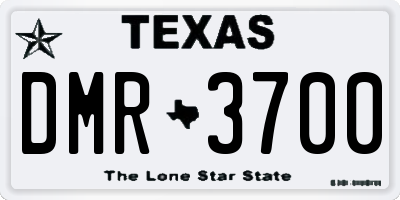 TX license plate DMR3700