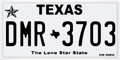 TX license plate DMR3703