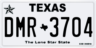 TX license plate DMR3704