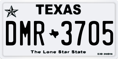 TX license plate DMR3705