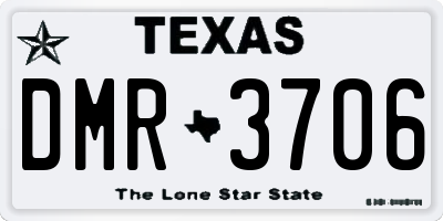TX license plate DMR3706