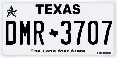TX license plate DMR3707