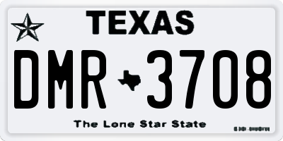 TX license plate DMR3708