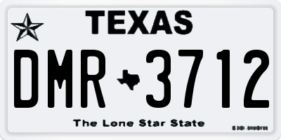 TX license plate DMR3712