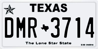 TX license plate DMR3714
