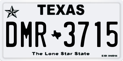 TX license plate DMR3715
