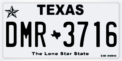 TX license plate DMR3716