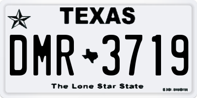 TX license plate DMR3719