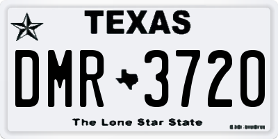 TX license plate DMR3720