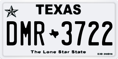 TX license plate DMR3722