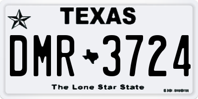 TX license plate DMR3724