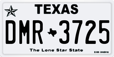 TX license plate DMR3725